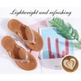 thumbnail image 6 of ONCAI Women's Flip Flops with Rhinestone, Arch Support Yoga Mat Comfort Walking Thong Sandal Summer Beach Outdoor Dressy Sandals for Women 2026 Walking Ladies Sandal Rubber Sole Khaki Size 7, 6 of 8