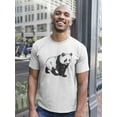 thumbnail image 2 of Cool & Cute Panda Sketch T-Shirt Men -Image by Shutterstock, Male XX-Large, 2 of 4