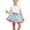 Blue, variant on TAGOLD Girls Party Dress, Toddler Baby Girls Cute Net Yarn Princess Skirt Multi-color Skirt Bow Hairpin Suit