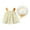 Yellow, variant on Odeerbi Toddler Girl Summer Beach Dress with Sun Hat Child Baby Solid Color Print Suspender Dress Hat Suit Pink