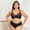 black, variant on C Cup D Cup Large Cup Mesh See-Through Sexy Thin Style Solid Color Push-Up Plus Size Bra