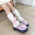 thumbnail image 2 of 27cm/42cm Children Aldult Korean Lolita Leg Warmers Kids Cute Knitted Warm Foot Cover for Girls Elastic Tube Socks Y2K Gloves, 2 of 6