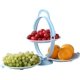 thumbnail image 1 of Frutero azul con forma de caramelo, cesta de plástico plegable para fruta, para picnic, portátil, para aperitivos y dulces, bandeja, 1 of 5