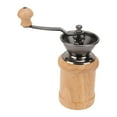 thumbnail image 4 of Coffee Bean Grinder, Ergonomic Crank Handle Retro Style Compact Portable Coffee Grinder Manual Oak Stainless Steel Conical Grinding Core  For Cafe Light Color,Dark Color, 4 of 8