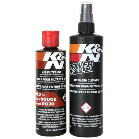 K&N Air Filter Cleaning Kit: Aerosol Filter Cleaner and Oil Kit; Restores Engine Air Filter Performance; Service Kit-99-5050