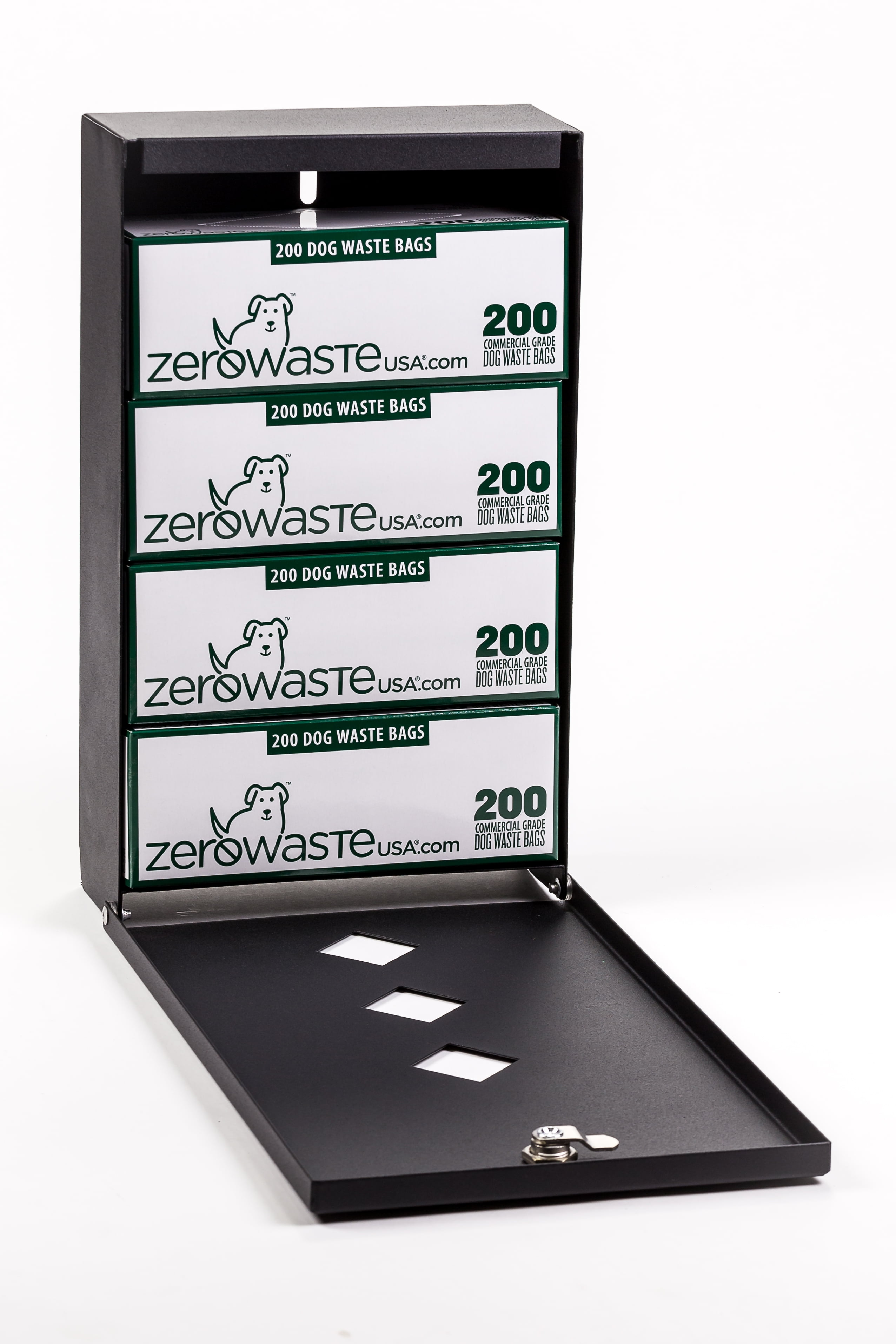 Dog Waste Stations - Everything Included - Free 400 dog waste bags and 50 can liners