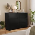 thumbnail image 2 of Bedroom Furniture Sets, Asofer Black Room Set Includes Queen Bed Frame, 6-Drawer Dresser & 6-Drawer Dresser, 2 of 14