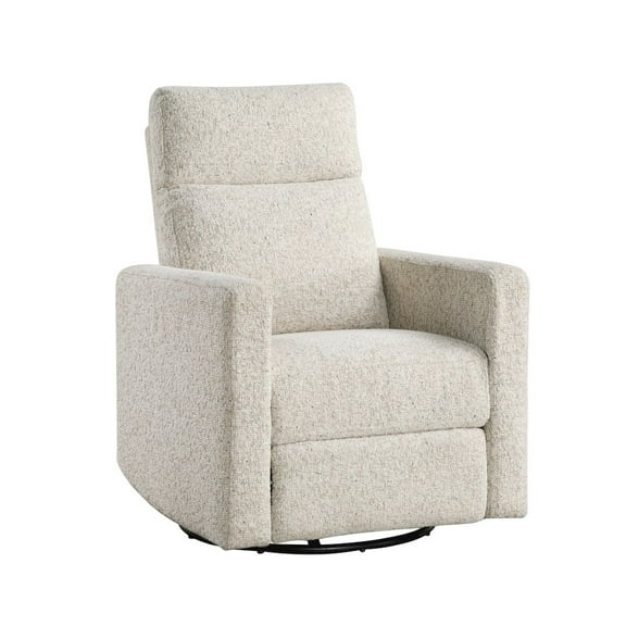 Lexicon Michelle Chenille Swivel Glider Reclining Chair in Quartz