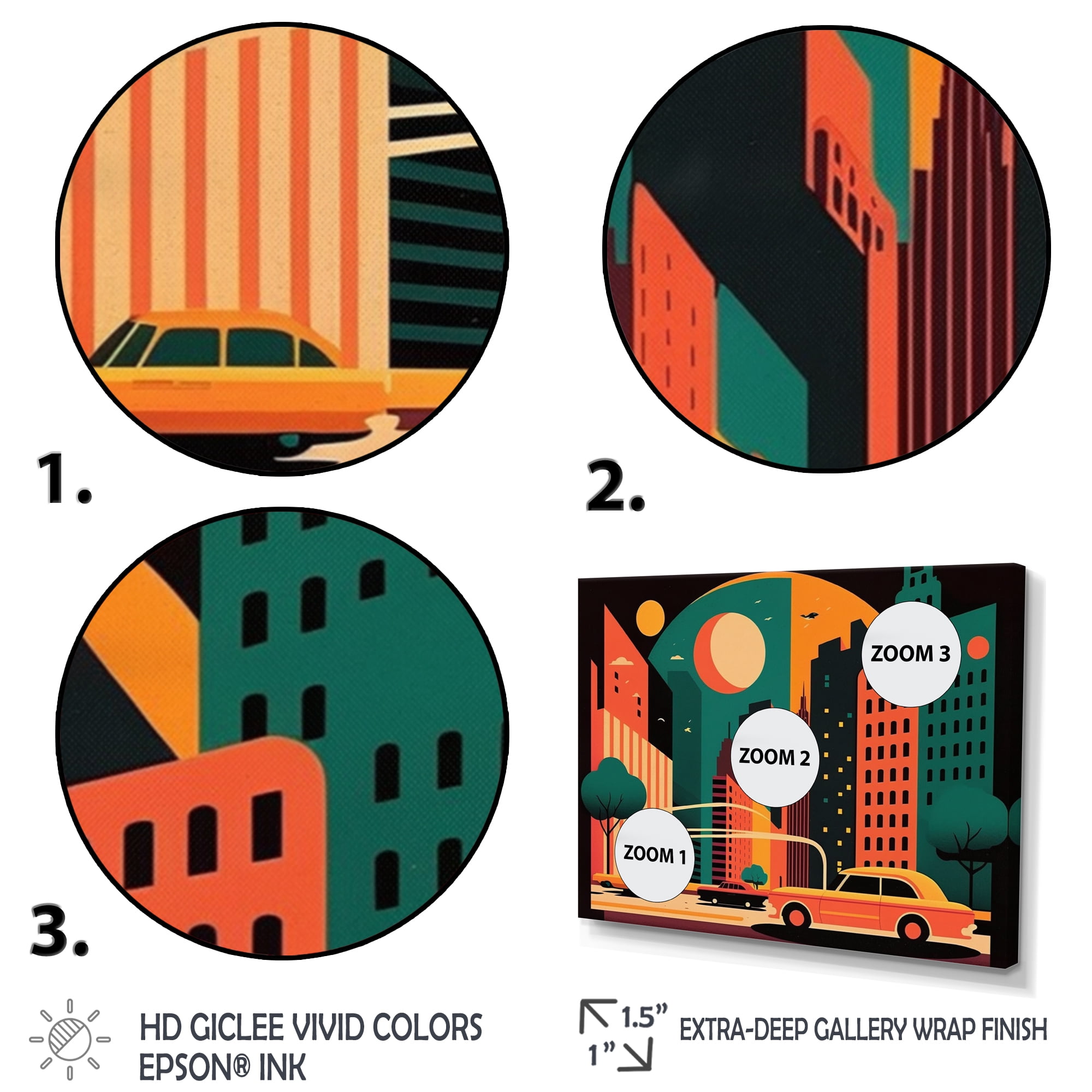 Designart Futuristic Cityscape I Canvas Wall Art