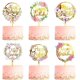 thumbnail image 1 of 6 piezas de decoración para tarta de feliz cumpleaños, decoraciones para tartas, decoraciones para fiestas, decoración para cupcakes con purpurina acrílica para niños, boda, tarta de cumpleaños de la, 1 of 5