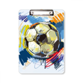 thumbnail image 1 of Football soccer Sports pintado Portapapeles Carpeta de escritura Placa de soporte A4, 1 of 4