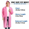 thumbnail image 7 of EMOKING Lightweight Waterproof Long Sleeves, Rain Coats 2 Per Pack (Unisex), 7 of 7