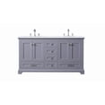 thumbnail image 3 of Lexora Dukes 60 in. W x 22 in. D Dark Grey Double Bath Vanity and White Quartz Top, 3 of 10