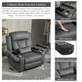 thumbnail image 3 of Power Lift Recliner for Elderly Adults 28-Inch Wide Seat, Big Man Recliners with Heat Massage, Arm Storage Cup Holders, USB Type C Charging, Lay Flat Lift Recliner 400 lbs, 3 of 11