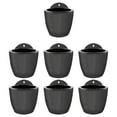thumbnail image 1 of Ounissouiy Maceta de resina de primera calidad para plantas, autorriego, elegante y práctica, 7 pack/lote Jardín y Patio Gris-negro 190, 1 of 6