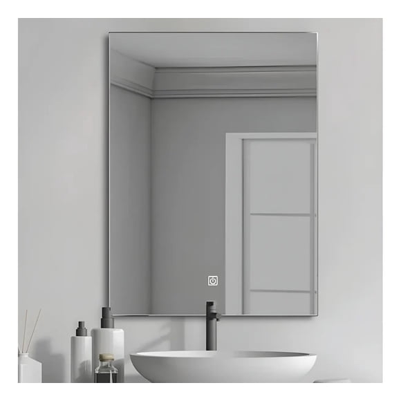 Espejo LED de Pared Moderno 50x70 cm con Iluminación Blanca, Neutra y Fría