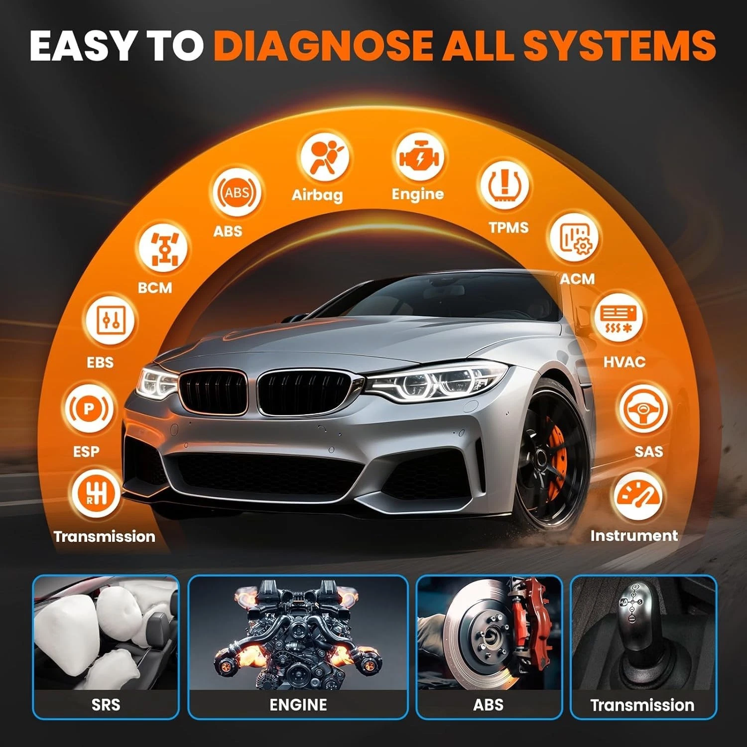 ANCEL FX6100 Bidirectional Scan Tool Full System OBD2 Scanner with 15+ Resets, ABS Bleeding, Injector Coding, FCA&CAN FD, AutoScan, WiFi Lifetime Free Updates, 24-hour Online Chat