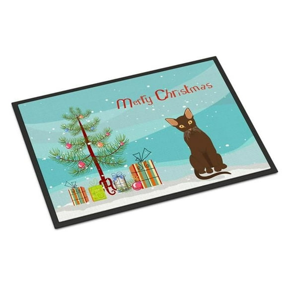 Carolines Treasures CK4803MAT 18 x 27 in. Suphalak Cat Merry Christmas Indoor or Outdoor Mat