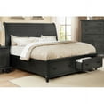 thumbnail image 2 of Platform Sleigh Queen Bed in Rustic Grey Wood, 2 of 2