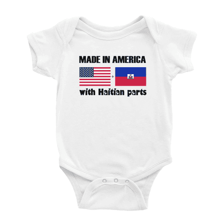 

Made In America With Haitian Parts Funny Baby Clothing Bodysuits For Boy Girl