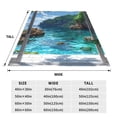 thumbnail image 3 of Balery Tropical Paradise Window View Manta de Felpa Suave y Acogedora – Cobija de Franela Aterciopelada para Cama, Lavable y Cálida para Sofá, Mascotas, Transpirable-60"x50", 3 of 7
