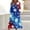 Navy, variant on 250TH Anniversary Dress, Comfy Maxi Women Dress, Multi Color Design, 4Th of July Women Dress, Red White and Blue Dresses for Women, Patriotic Dresses for Indoor Outdoor Size: M