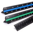 thumbnail image 1 of BT 3 Pack 12 Inches Triangular Architectural Engineering Metric Scale Rulers with Standard Metric Conversion Ruler,, 1 of 5