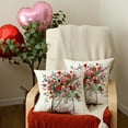 thumbnail image 2 of Valentines Day Pillow Covers 18X18 Set of 2,Vase Heart Floral Decor Holiday Farmhouse Pillow Case Gifts Decoration for Home Sofa Couch AA300-18-2, 2 of 6