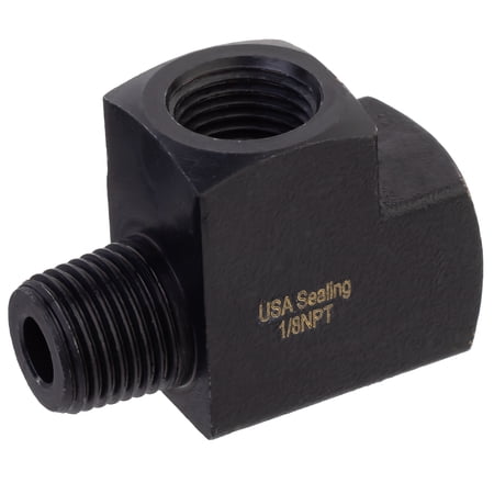 Pipe Fitting - Brass (Black Zinc-Plated) - Class 1 000 - Run Tee - 3/8 NPTF Female x NPTF Male