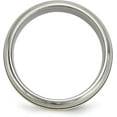 thumbnail image 3 of Chisel Titanium Antiqued and Brushed with 14k Gold Inlay 8.2mm Grooved Band - Ring Size 13.5, 3 of 8