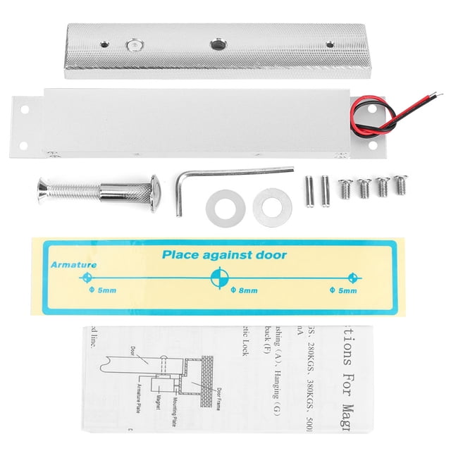 Kit de cerradura electromagnética para puerta integrada de 12 V CC y 280 kg para una seguridad infalible y una mejora de la seguridad del hogar