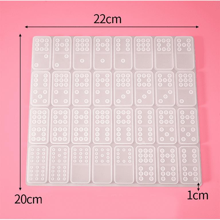 maguja Double 12 Resin Epoxy Domino Mold,91 Cavities Domino Epoxy Silicone Resin Molds for All Age,Domino Molds for Resin Casting for DIY Dominoes Set
