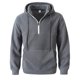 thumbnail image 3 of pstuiky hombres de manga larga, Sudadera con capucha de terciopelo para hombre, con cremallera de un cuarto de pie, manga larga, color liso, informal, para hombre top de hombre xl, 3 of 8