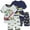 5# Gray, variant on Boys Pajamas Set Dinosaurs Pajama Summer Casual Sleepwear 7T