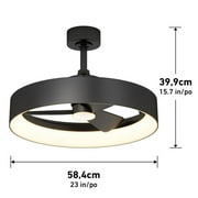 Artika Austin 23 LED Chandelier Ceiling Fan Fandelier, Black
