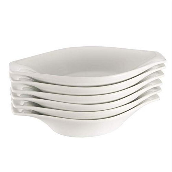 Oval Au Gratin Baking Dishes, Rarebit, Fine White Porcelain 10 Inches EXTRA DEEP Set Of 6 (10" 6 PACK)