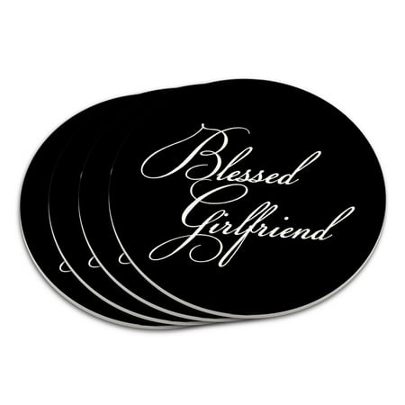 

Blessed Girlfriend on Black Coaster Set