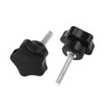 thumbnail image 1 of Unique Bargains Five Pointed Star Design M6 Thread Dia Plastic Clamping Knob Handle x 2, 1 of 1