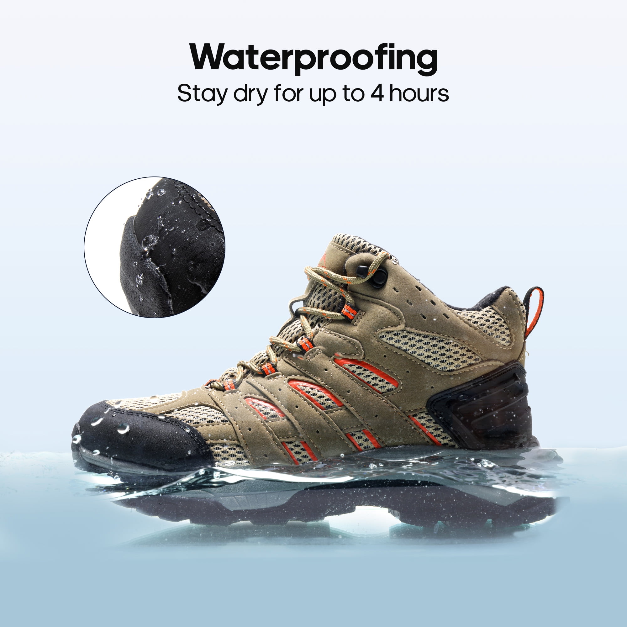 NORTIV 8 Women's Waterproof Hiking Boots Outdoor Trekking Mid Backpacking Mountaineering lightweight boots Wide Width