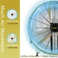 thumbnail image 2 of HiCFM 21100 CFM 36 inch Heavy Duty Barrel Fan with Powerful 4/5 HP Motor, Turbo Blade, Solid Wheels & Low Noise Working for Industrial or Commercial Use - UL Safety Listed, 2 of 10