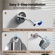 JOMOO Filtered Shower Head for Hard Water, Shower Filter with High Performance, Water Softener Showerhead, Reduces Dry Itchy Skin & Hair