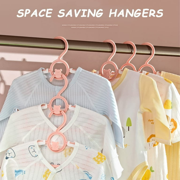80-Pack Adjustable Baby & Kid Clothes Hangers - Space-Saving