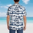 thumbnail image 6 of Xecao Palm Tree print Hawaiian shirt - a stylish short-sleeve button-down for men, perfect for casual beach and tropical outings., 6 of 9