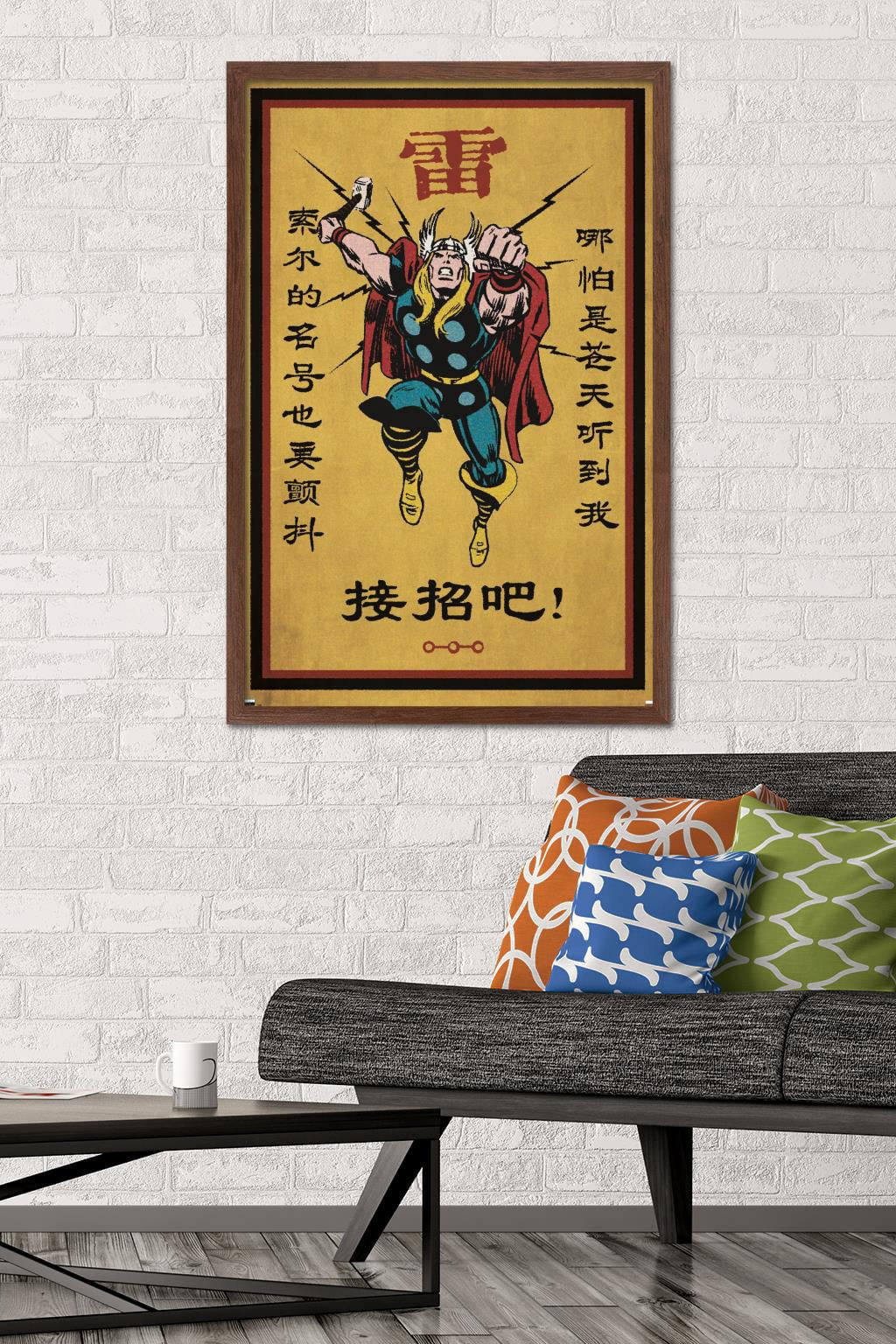 Marvel Modern Heritage - Thor Wall Poster, 22.375" x 34" Framed