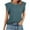 Blue, variant on Women's Fashion Waffle Knit Trendy Tops Cap Sleeve Cute Tops Crew Neck Sleeveless Dressy Tank Tops (XL, Yellow)