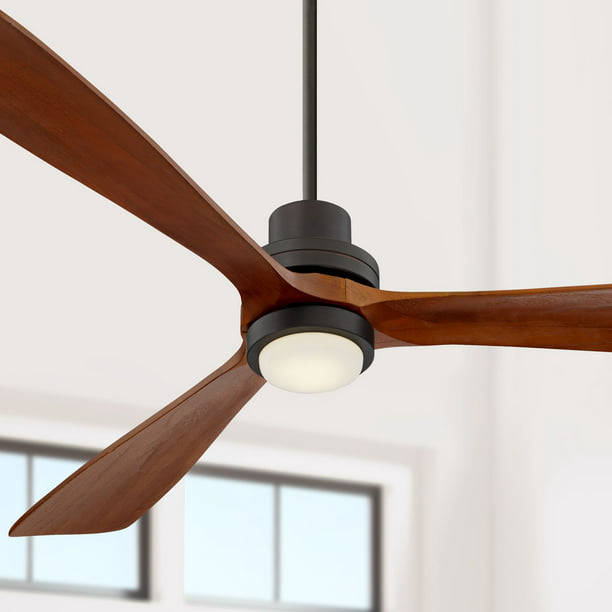 66 Casa Vieja Modern Ceiling Fan With Light Led Remote Control Delta Wing Oil Rubbed Bronze Wood Opal Glass For Living Room Kitchen Bedroom Walmart Com Walmart Com,Dark Brown Kitchen Cabinets With White Subway Tile Backsplash