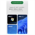 thumbnail image 1 of Unidad de CD/DVD Externa Unidad de CD DVD +/-RW Portátil Lector de Reproductor de Unidad Óptica USB 3.0 y Tipo C para Win 11 10 8 7, 1 of 5