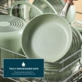 thumbnail image 5 of Circulon Halo with LaserDefense 11pcs Ceramic Nonstick Cookware Set, Dishwasher Safe, Induction and Oven Safe to 500°F, Sage, 5 of 7
