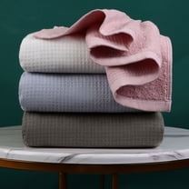 PiccoCasa Cotton Bath Towels 4Pcs 27"x54" Absorbent Waffle Weave Mixed Color