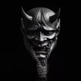 thumbnail image 1 of Máscara de prajna roja con sello, máscara estilo cosplay de prajna, cara roja de diablo toro, mueca con cuerda y cuerno, 1 of 2